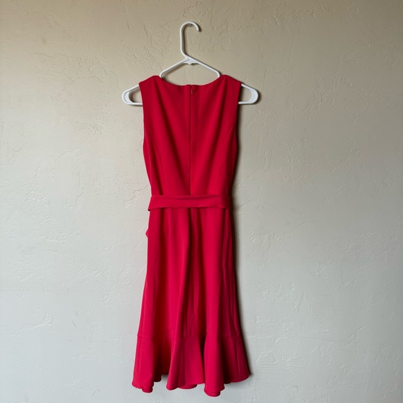 Calvin Klein Pink Belted Scoop Neck Midi Dress - Picture 12 of 13